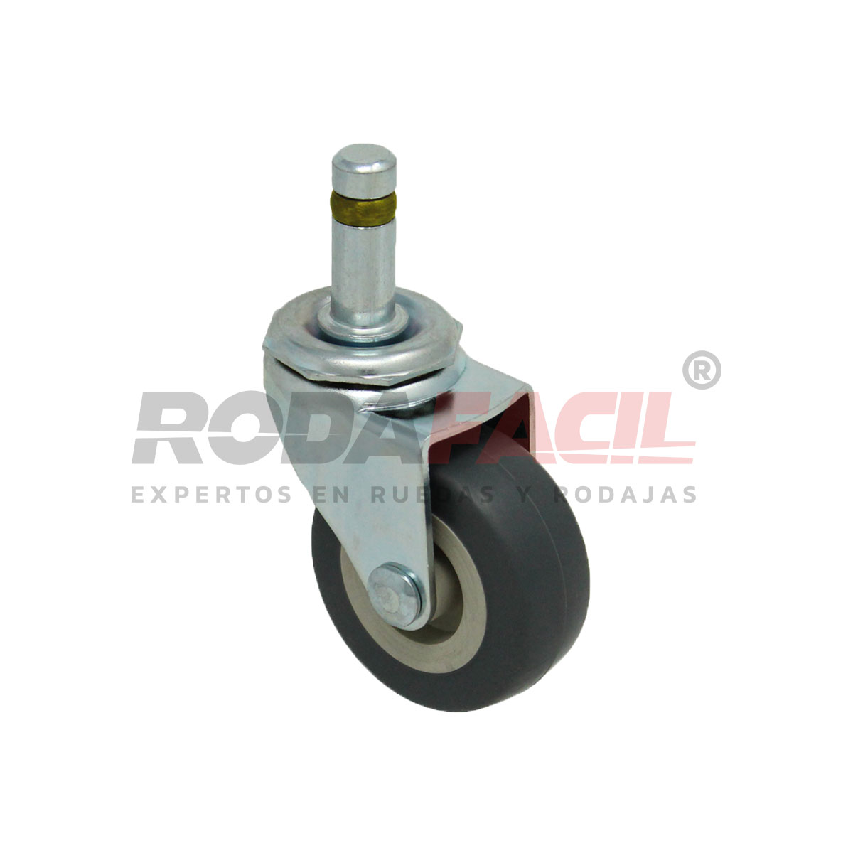 Rodaja giratoria de 2", rueda de hule termoplástico