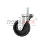 Rodaja giratoria de 4", rueda plástico, servicio medio ligero